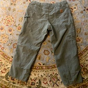 Carhartt Dungaree Fit 40x30 Army Green Work Pants EUC